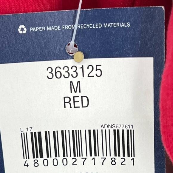 Saddlebred red 100% soft sueded cotton V neck long sleeve tee shirt men's M NEW - Picture 6 of 9